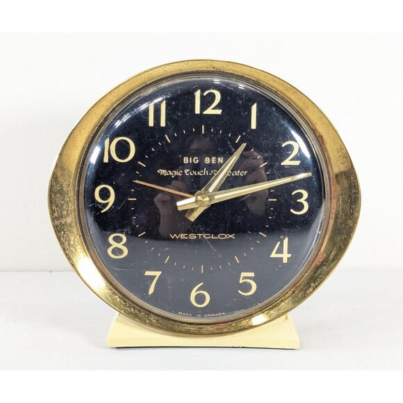 AS-IS 1960s Big Ben Westclox Magic Touch Repeater mechanical alarm clock, manual - Picture 1 of 11